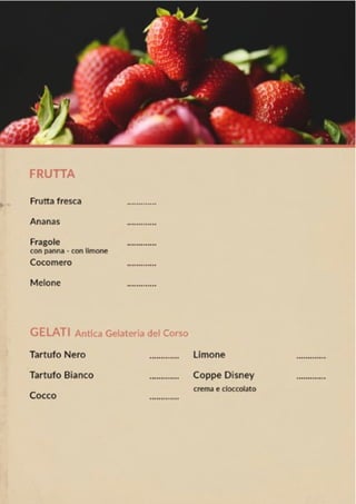 Ristorante Sora Rosa - Rocca Priora - MENU' | PDF