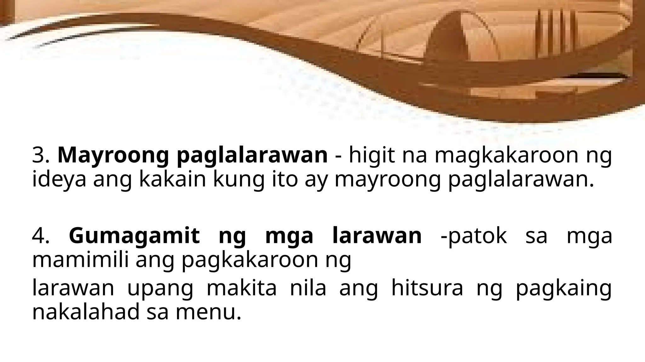 ARALIN SA PILING LARANG TEKBOK MENU ng PAGKAIN | PPTX