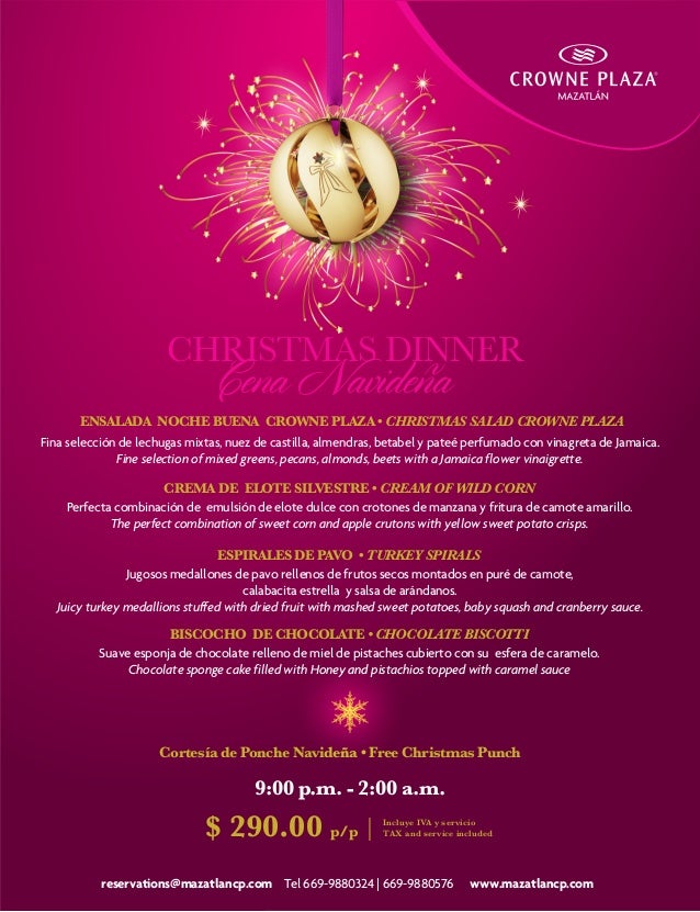 Menús para cena de Navidad y Año Nuevo | New Year &amp; Christmas Dinner