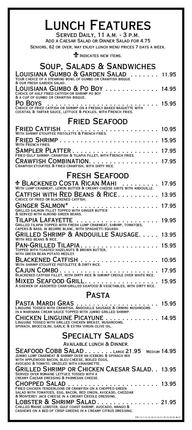 Pappadeaux Menu Pappadeaux Seafood Kitchen Home Birmingham Alabama