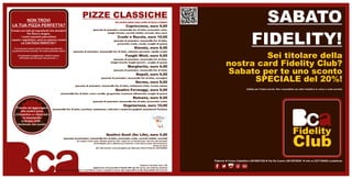 La Bufalaccia Menu 2013