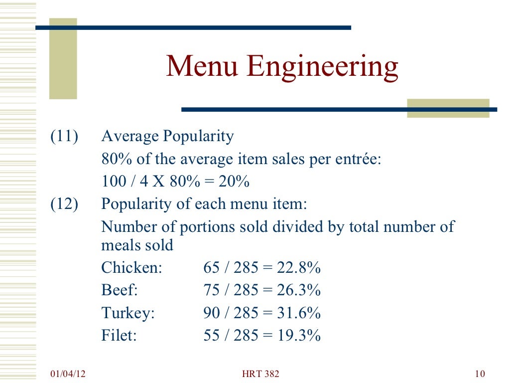 Menu analysis engineering382