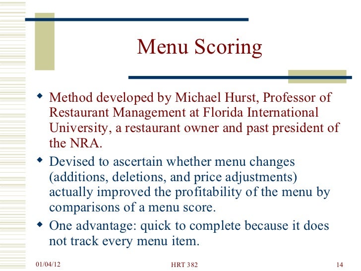 Menu analysis engineering382