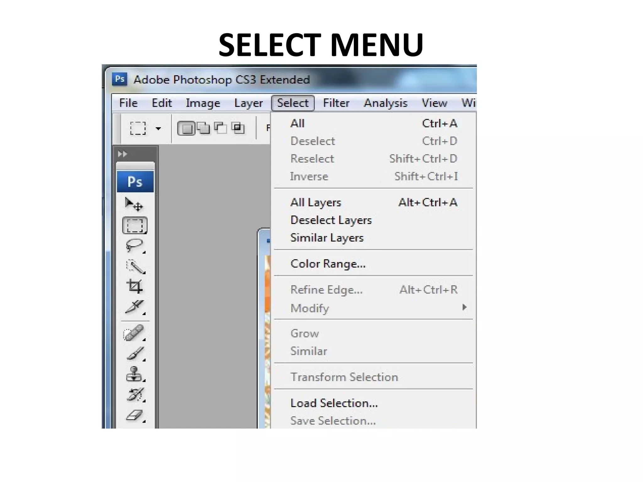 SELECT MENU
 