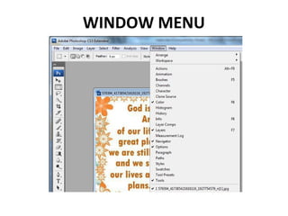 WINDOW MENU
 