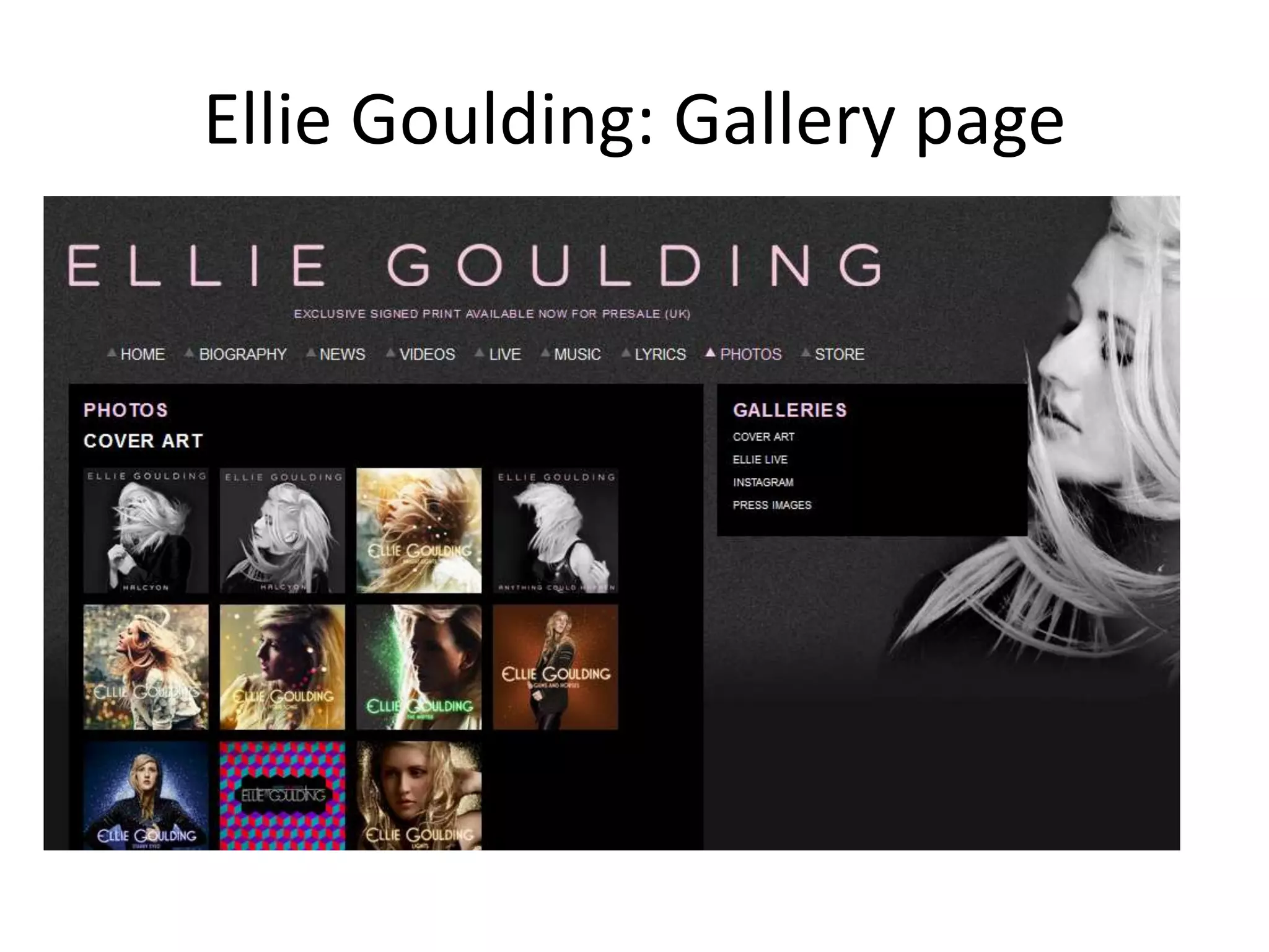Ellie Goulding: Gallery page