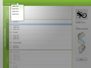 Zoomable Menu Mockup