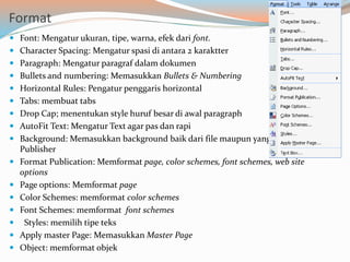 Fungsi Menu dan Icon Microsoft Publisher [ICT SMPN49] | PPTX