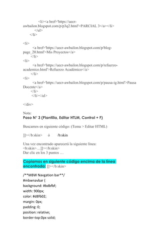 Menu desplegable codigo final | DOC