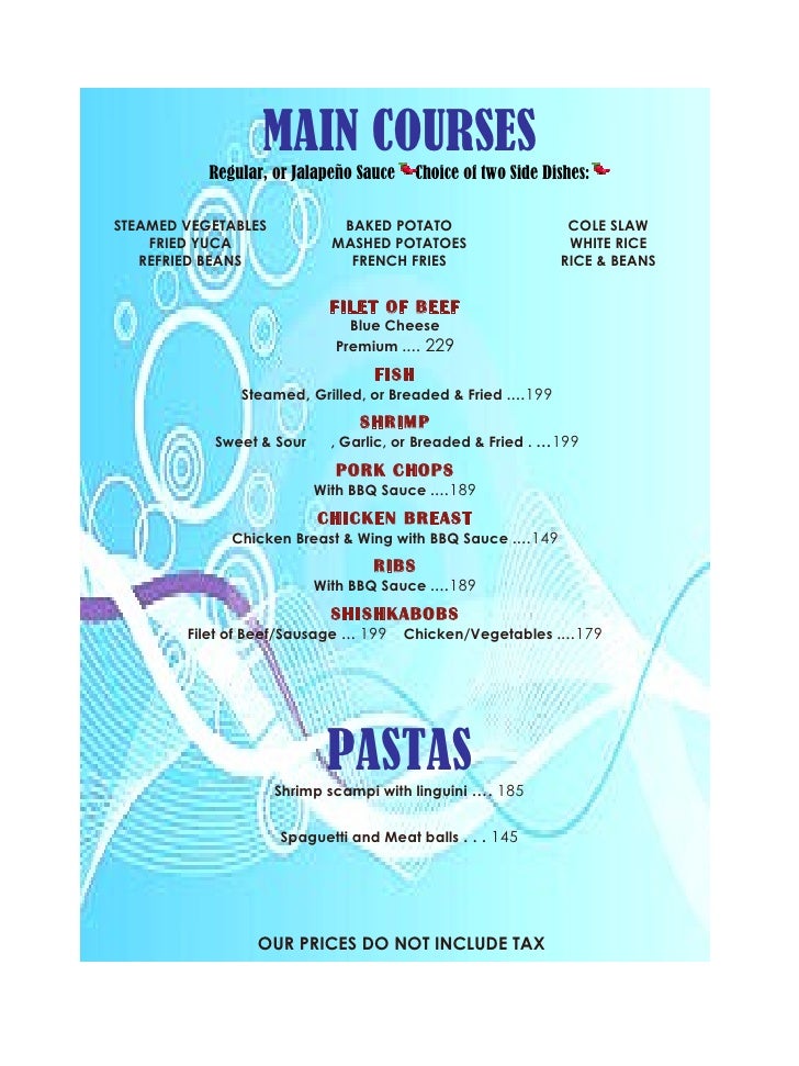 Menu Expats English Lunch 1