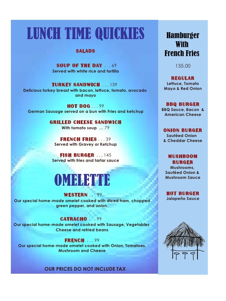  Menu  Expats English  Lunch  1