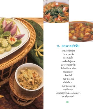 2. Õ“À“√ ”√—∫
                                                         ·°ß‡≈’¬ßª≈“¬à“ß
                                                          ª≈“°√–æßπ÷Ëß
                                                           ·°ß â¡√‘¡√—«È
                                                         ·°ß®◊¥‡µâ“ÀŸÕÕπ
                                                                     â à
                                                        ª≈“°√–æß≈«°®‘È¡
                                                        ¬”ª≈“‡≈Á°ª≈“πâÕ¬
                                                           ª≈“™àÕπ‡º“
                                                             ¬”µ–‰§√â
                                                          µâ¡¬”ª≈“§â“«
                                                           µâ¡‚§≈âßª≈“
                                                         µâ¡¬”ª≈“°√–æß
                                                           ·°ß®◊¥¡–√–
                                                   ·°ß â¡ª≈“°√–æß¬Õ¥¡–æ√â“«
                                                         ·°ß‡≈’¬ßπæ‡°â“
22
     §Ÿà¡◊Õ ç·π«∑“ß°“√¥”‡π‘π‚§√ß°“√‡¡πŸ™Ÿ ÿ¢¿“æé
 