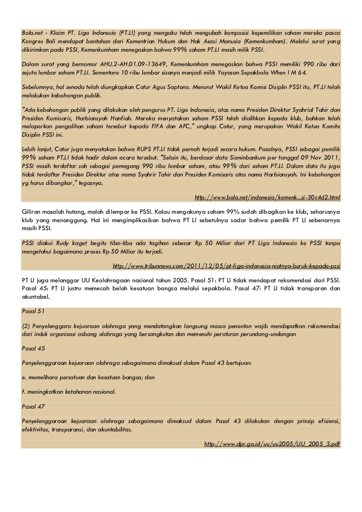 Menuju sepakbola indonesia yang lebih baik (update 10 01-12)