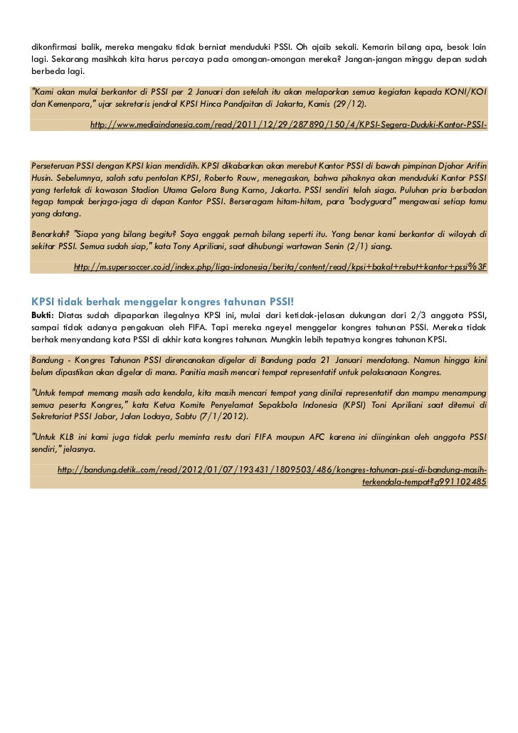 Menuju sepakbola indonesia yang lebih baik (update 10 01-12)