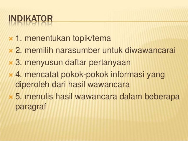 Contoh Esai Wawancara - Simak Gambar Berikut