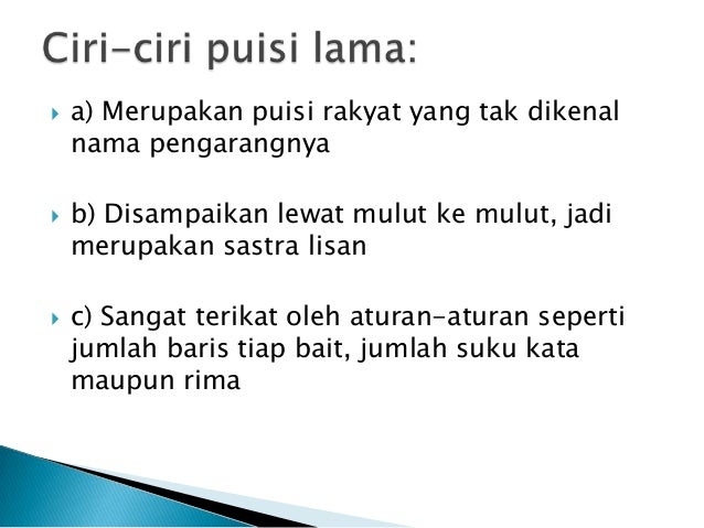 Menulis Puisi Lama Dengan Memperhatikan Bait Irama