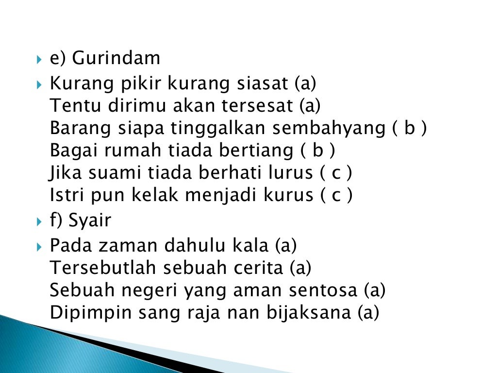 Menulis puisi lama dengan memperhatikan bait, irama
