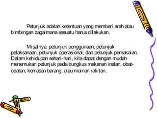 Menulis Dan Menyusun Bahasa Petunjuk Copy