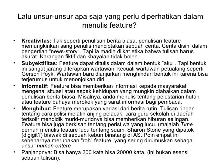 Menulis Feature