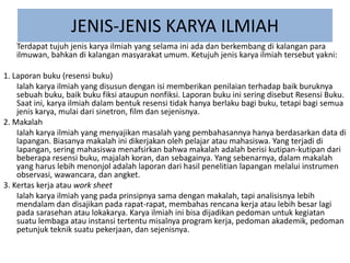 Menulis karya ilmiah - metodologi penelitian | PPTX