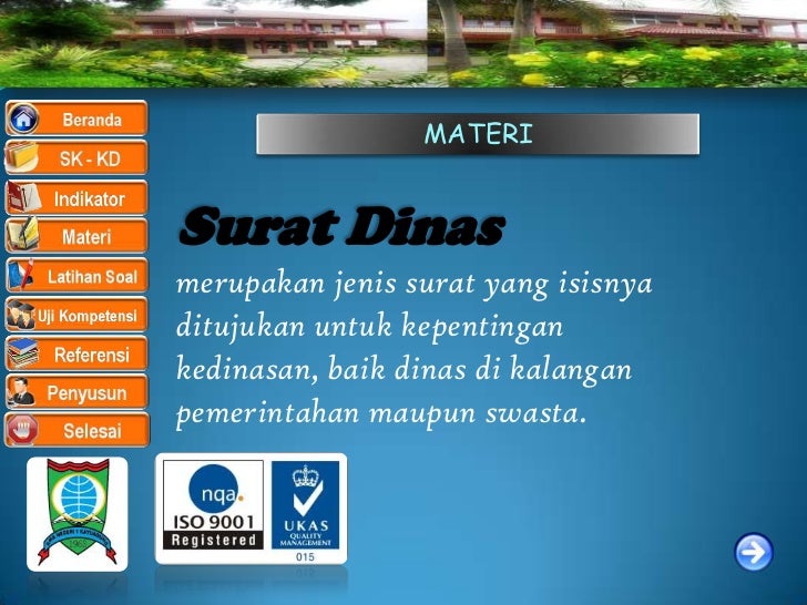 Menulis surat dinas
