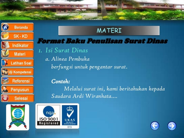 Menulis surat dinas