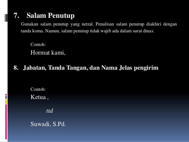 Menulis Surat Dinas