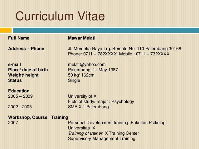 menulis surat lamaran curriculum vitae 15 638