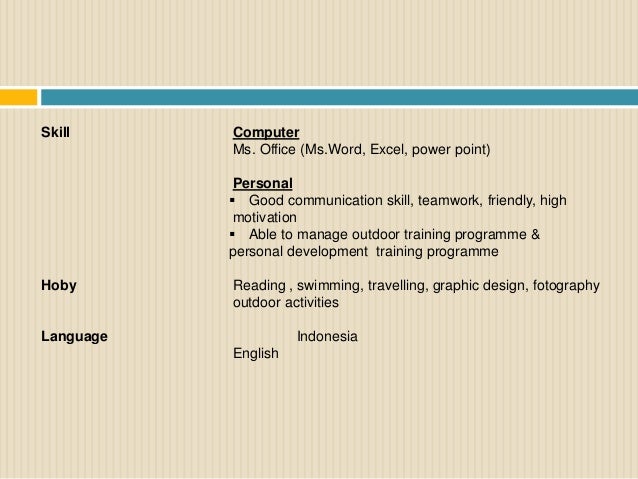Menulis surat lamaran + curriculum vitae