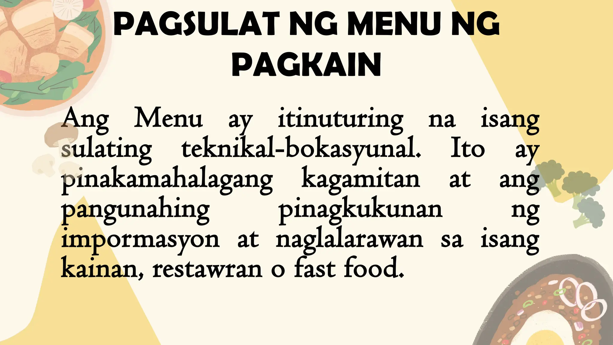 Piling Larang sa Filipino MENU NG PAGKAIN.pptx