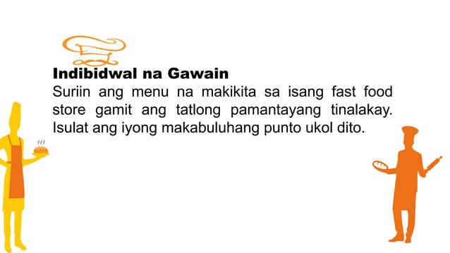 MENU NG PAGKAIN AT MGA GABAY SA PAGSULAT NITO.pptx