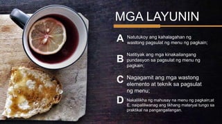 MENU NG PAGKAIN AT MGA GABAY SA PAGSULAT NITO.pptx