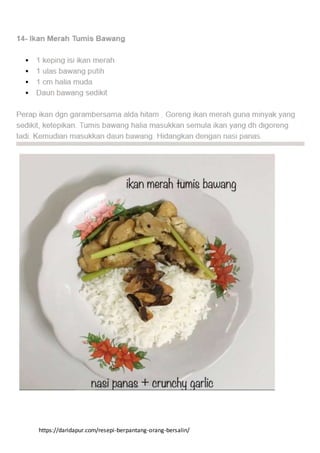 Menu Pantang