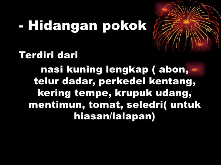 Menu pesta Menu pesta