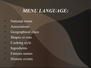 Menu planning | PPT
