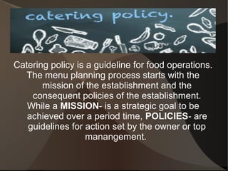 catering food guidelines projects :: photos, videos,... Menu planning | PPT