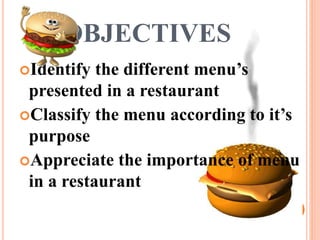 Menu planning | PPTX