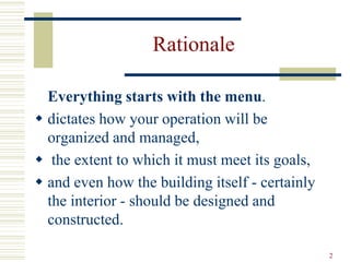 What Is Menu Rationalization Menu planning | PPTX