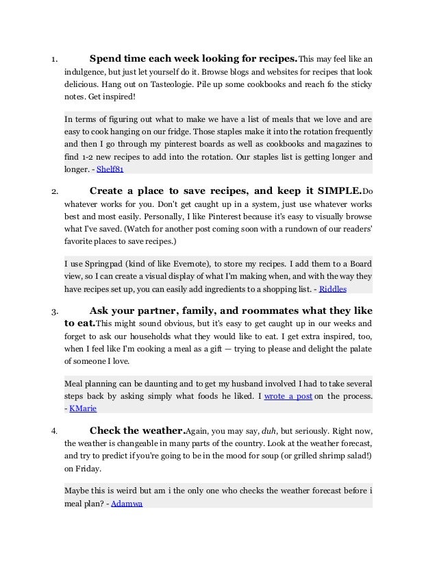 menu planning for a restaurant restaurant shopping list