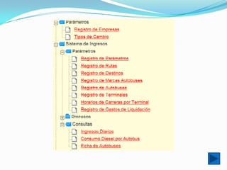 Al margen izquierdo de cada opción aparece un “+”. Al dar un clic es este “+” se abrirá el submenú con las opciones disponibles.