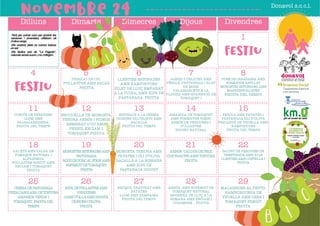 26
SOPADEPOLLASTREAMB
VERDURES
CARND’OLLAAMBPATATA
CIGRONSIPILOTA
FRUITA
25
CREMADEPASTANAGA
PIZZACASOLANADETONYINA
AMANIDAVERDA I
TOMÀQUET. FRUITADEL
TEMPS
Donavol s.c.c.l.
Dimarts
Dilluns Dimecres Dijous Divendres
8
PURÉ DE CARABASSA AMB
FORMATGE RATLLAT
MONGETES ESTOFADES AMB
MANDONGUILLETES
FRUITA DEL TEMPS
7
ARRÒS 3 DELICIES AMB
PÈSOLS, PASTANAGA I BLAT
DE MORO
CALAMARCETS A LA
PLANXA AMB GUARNICIÓ DE
TOMÀQUET I
6
LLENTIES ESTOFADES
AMB XAMPINYONS
FILET DE LLUÇ EMPANAT
A LA CUINA, AMB XIPS DE
PASTANAGA. FRUITA
5
TRINXAT DE COL
POLLASTRE AMB SALSA
FRUITA
14
AMANIDA DE TOMÀQUET
AMB FORMATGE FRESC
ARRÒS DE VERDURES I
POLLASTRE
IOGURT NATURAL
27
BRÒQUIL GRATINAT AMB
PATATES
LLOM AMB SAMFAINA
FRUITA DEL TEMPS
4
FESTIU
13
ESPINACS A LA CREMA
CIGRONS SALTEJATS AMB
BACALLÀ
FRUITA DEL TEMPS
.
11
CUSCÚS DE VERDURES
LLOM AMB
SALSAJARDINERA.
FRUITA DEL TEMPS
12
ESCUDELLA DE MONGETA
TENDRA ARRÒS I FIDEUS
REMENAT D’OU AMB
PERNIL ENCIAM I
TOMÀQUET.FRUITA
15
PESOLS AMB PATATES I
PASTANAGA OLI D’OLIVA
FRICANDÓ DE VEDELLA AMB
XAMPINYONS
FRUITA DEL TEMPS
20
MONGETA TENDRA AMB
PATATES I OLI D’OLIVA
BACALLÀ A LA ROMANA
AMB XIPS DE
PASTANAGA.IOGURT
19
MONGETESESTOFADESAMB
PASTANAGA
RODÒDEPORCALFORNAMB
SOFREGITDETOMÀQUET
FRUITA
18
GALETS AMB SALSA DE
TOMAQUE NATURAL I
ALFABREGA
POLLASTRE ROSTIT AMB
ENCIAM I TOMÀQUET
FRUITA
21
ARRÒS CALDÓSDEPEIX
OUSFARCITSAMBTONYINA
FRUITA
22
SALTAT DE VERDURES DE
TEMPORADA AMB ALLS
LLENTIES AMB COSTELLA I
FRUITA
novembre 24
-Tant per cuinar com per amanir les
verdures i amanides, utilitzem oli
d’olivaverge.
-Els nostres plats es cuinen baixos
ensal
-Els làctics són de "La Fageda",
naturalssensesucre,inon'afegim.
FR
28
ARRÒS AMB SOFREGIT DE
TOMÀQUET NATURAL
RODANXA DE LLUÇ A LA
ROMANA AMB ENCIAM I
COGOMBRE .. FRUITA
1
FESTIU
CIGR
EUS
MB
MB
MB
MB
MB
MB
MB
MB
MB
MB
MB
MB
MB
MB
MB
MB
MB
MB
MB
MB
MB
MB
MB
MB
MB
MB
MB
MB
MO
PA
BA
PA
MB
MB
ET
29
MACARRONS AL PESTO.
HAMBURGUESA DE
VEDELLA AMB CEBA I
TOMÀQUET FREGIT
FRUITA
LLA I
29
ONS AL PESTO.
GUESA DE
AMB CEBA I
FREGIT
5
5
5
5
5
5
5
5
5
5
5
5
5
5
5
5
5
5
5
5
5
5
5
art
t
t
t
t
t
t
t
t
t
t
t
t
t
t
t
t
t
t
t
t
t
t
t
t
t
t
t
ts
s
s
s
s
s
s
s
s
s
s
s
s
s
s
s
s
s
s
s
s
s D
D
D
D
D
D
D
D
D
D
D
D
D
D
D
D
D
D
D
D
D
D
D
D
D
D
D
Di D
D
D
D
D
D
D
D
D
D
D
D
D
D
D
D
D
D
D
D
D
D
D
D
D
D
D
D
D
D
D
D
D
D
D
D
D
D
D
D
 