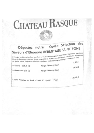 Menu saveurs d'éleonore