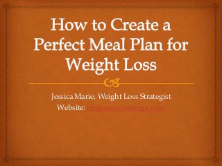 Jessica Marie, Weight Loss Strategist
Website: jessicamarieenergy.com
 