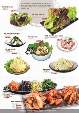 MENU TASAKI - TPHCM | PDF