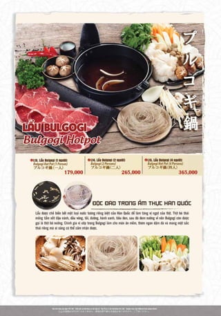 MENU TASAKI - TPHCM | PDF
