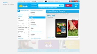 Modelo: 
Seleção 
de 
Produtos 
 