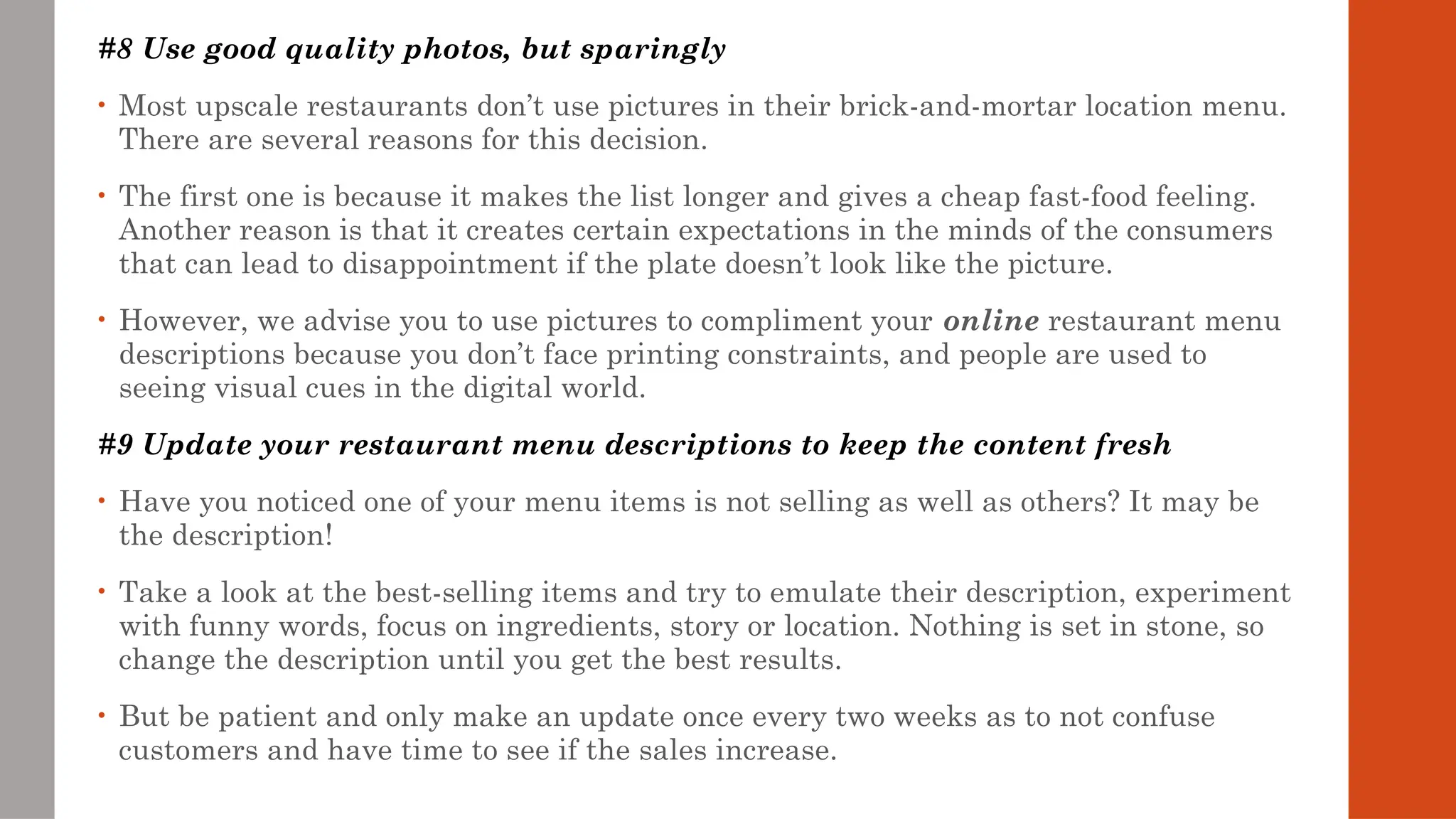 How to write effective Menus in Hospitality | PPTX