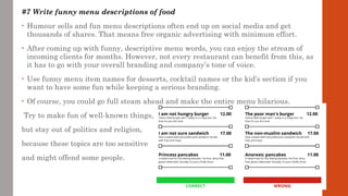 How to write effective Menus in Hospitality | PPT