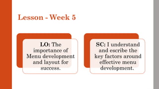 How to write effective Menus in Hospitality | PPTX