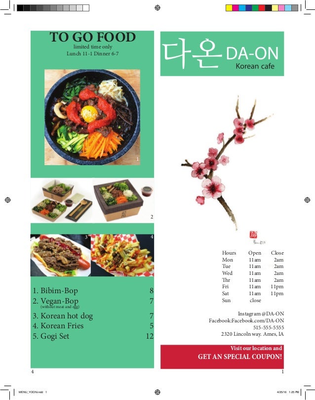 bop and gogi menu